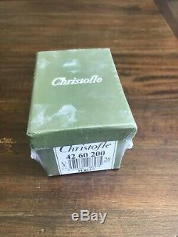 Silver plate baby cup Christofle// perles//new in original box