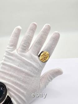 100 BC Ancient High Carat GOLD Silver Roman Greek Ring Erotic Motive Artifact
