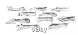 10 Christofle Gallia Original Art Deco Silver Animals Cutlery Rests SANDOZ