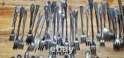 119=silver Plated Cocktail Forks For Crafting-collecting- Lot#c1c