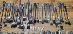 119=silver Plated Cocktail Forks For Crafting-collecting- Lot#c1c