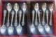 12 Antique German Silver Spoons In An Original Box