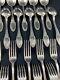 12 Large Silver Plated Empire Monogrammed ERCUIS Spoons And 12 Forks