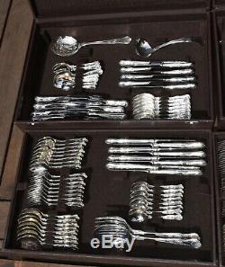 151 Piece Silver Plate KINGS Cutlery Set Stanley Rogers For 8 + Extras & Canteen
