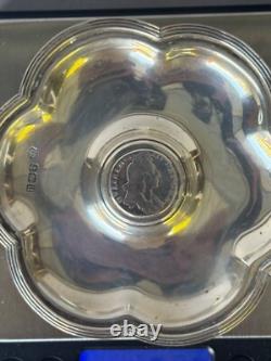 1697 England Half Crown William III Silver Nice Original Sterling coin dish
