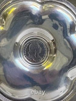 1697 England Half Crown William III Silver Nice Original Sterling coin dish