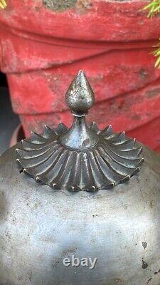1700's Ancient Copper Silver Plated Mughal Persian Islamic Paan Betel Lime Box