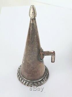 1700s/ 1800s GEORGIAN ERA SHEFFIELD PLATE CHAMBER STICK CANDLE HOLDER + SNUFFER