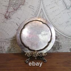 1800's MUGHAL Indo-Persian Brass & Silver Plate Painted in Polychrome Enamels