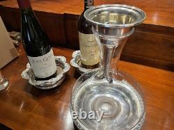 1856 Elkington Sheiffield Plate Wine Strainer Funnel Original Gilding Two Piece