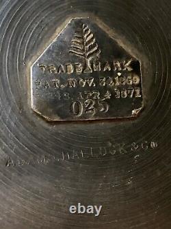 1871 Antique Silver Plate Beer Barrel Pitcher Adams Hallock Co. Original Patina