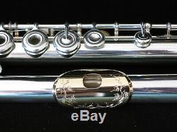 1882 Louis Lot Flute Original Solid Silver Gold Lip Plate Restored Never Retuned