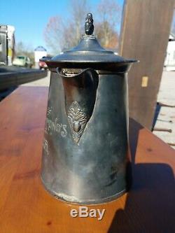 1890's Simmon's & Hammond's Root Beer Silver Plated Pitcher. Colonial Silver Co