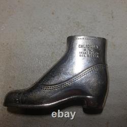 1910 Richard Kohn Boot Lighter Silver plated All Original Parts