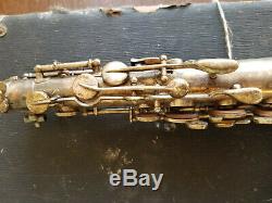 1916 Buescher Elkhart Low Pitch True Tone C-Mel Saxophone with Original Case