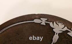 1920' Silver Crest Sterling Sliver on Bronze Footed Dish