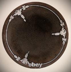 1920' Silver Crest Sterling Sliver on Bronze Footed Dish