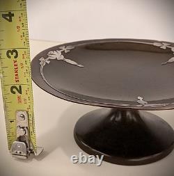1920' Silver Crest Sterling Sliver on Bronze Footed Dish