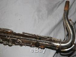 1920's Conn New Wonder Tenor Sax/Saxophone, Original Silver, Recent Pads