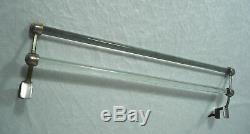 1920s Double Glass Rod Towel Rack in Nickel plated Frame Art Déco Founders Era
