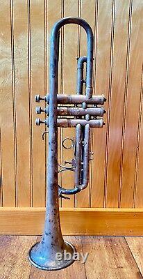 1920s H N White Co King Liberty Model Silver Plated Trumpet WithOriginal Case ++