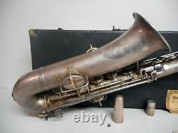 1925 Buescher C Melody Low PItch Saxophone Silver Plated WithOriginal Receipt Case