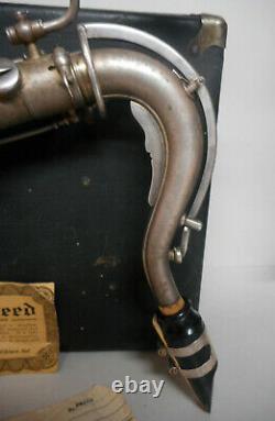 1925 Buescher C Melody Low PItch Saxophone Silver Plated WithOriginal Receipt Case