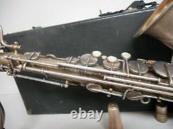 1925 Buescher C Melody Low PItch Saxophone Silver Plated WithOriginal Receipt Case