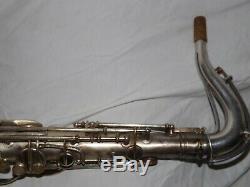 1928 Conn New Wonder II Chu Tenor Sax/Saxophone, Original Silver