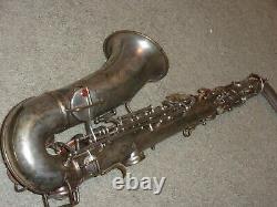 1929 Conn Chu Alto Saxophone, Rolled Toneholes, Original Silver, Plays Great