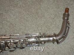 1929 Conn Chu Alto Saxophone, Rolled Toneholes, Original Silver, Plays Great