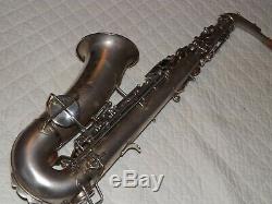 1930 Buescher True Tone Alto Saxophone, Original Silver and Snaps, Plays Great