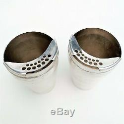 1930's Silver Plate Napier Cockerel Rooster Individual Cocktail Shakers with Cup