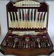 1930's VINERS SANDRINGHAM SILVER PLATED CUTLERY CANTEEN 53 piece OAK CASED