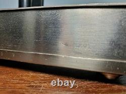 1930s Art Deco Chrome Plate Modernist Wood Lined/Slotted Cigarette Box Chase USA