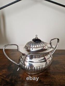 1930s SHEFIELD ENGLAND SILVER PLATED TEA COFFEE SET ORIGINAL BAKELITE HANDLES