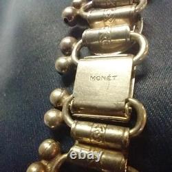 1940s MONÉT Silver Plated Collar Necklace Vintage