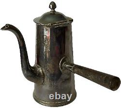 1944 Us Navy Wardroom Officer Mess Reed & Barton Silver Plate Coffee Server Wwii