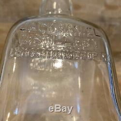 1954 Jack Daniels Lem Motlow Prop. 4/5 Quart Bottle With Silver Plated Base