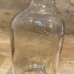 1954 Jack Daniels Lem Motlow Prop. 4/5 Quart Bottle With Silver Plated Base
