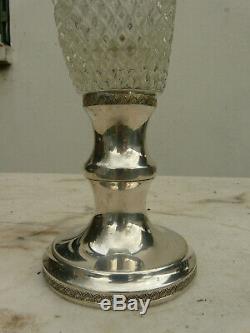 1960s French Vintage silver plated Cutted Glass ABSINTHE FOUNTAIN