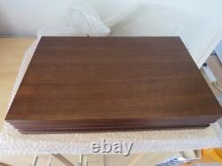 1970's Viners Royal 44 piece silver plate cutlery set in original teak box