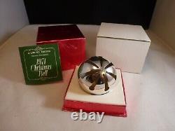 1971 1st Ed Wallace Silver Plated Sleigh Bell Christmas Ornament Original Box