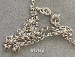 1980's MICHAELA FREY Enamel Art Nouveau Floral Locket Pendant + Sterling Chain