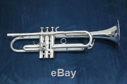 1985 SCHILKE B5 Bb PROFESSIONAL SILVER TRUMPET WithORIGINAL CASE AND MP. 460 BORE