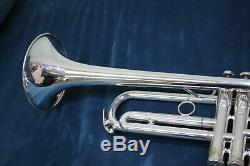 1985 SCHILKE B5 Bb PROFESSIONAL SILVER TRUMPET WithORIGINAL CASE AND MP. 460 BORE