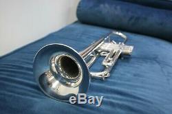 1985 SCHILKE B5 Bb PROFESSIONAL SILVER TRUMPET WithORIGINAL CASE AND MP. 460 BORE