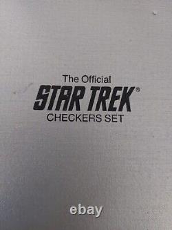 1993 Franklin Mint 24k Plated Gold & Silver Star Trek Checkers Set Draughts cert