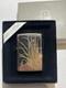 1994 ZIPPO CATTAILS SILVER PLATE WITH 24K INLAY UNFIRED ORIGINAL BOX EXCELLENt