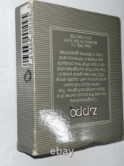 1994 ZIPPO CATTAILS SILVER PLATE WITH 24K INLAY UNFIRED ORIGINAL BOX EXCELLENt